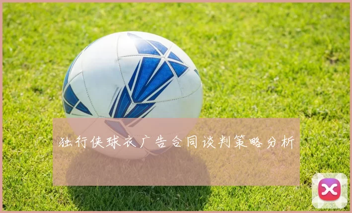 独行侠球衣广告合同谈判策略分析